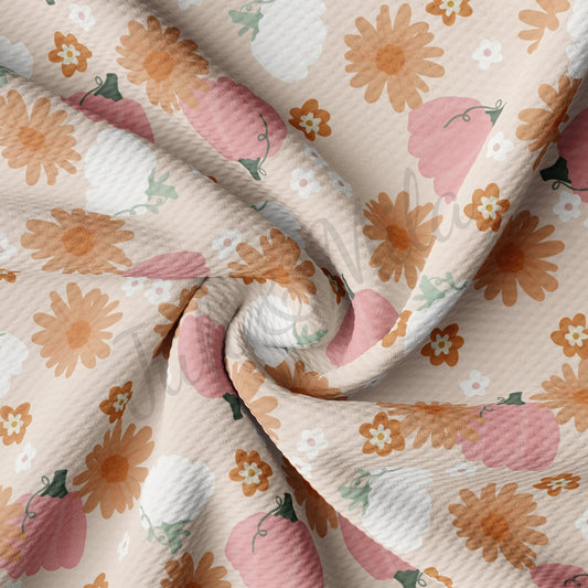 Floral Pumpkin Bullet Fabric AA469