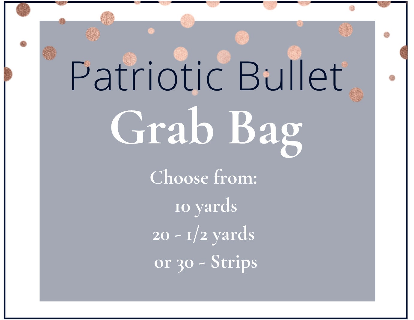 Patriotic Grab Bag Bullet Printed Fabric Strips Random Mix Fabric Grab Bag 4th of July American