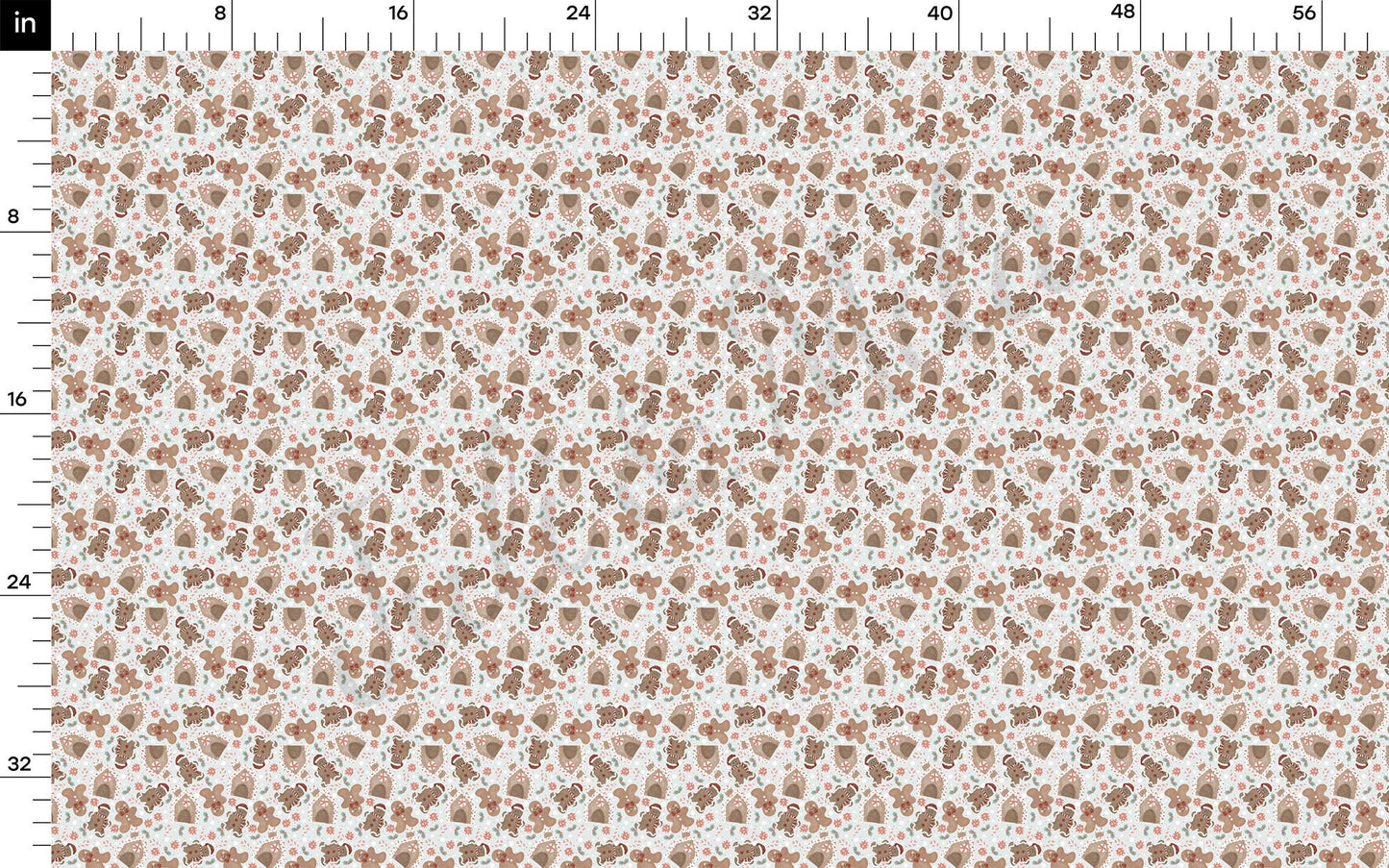 Gingerbread Christmas Bullet Fabric AA718