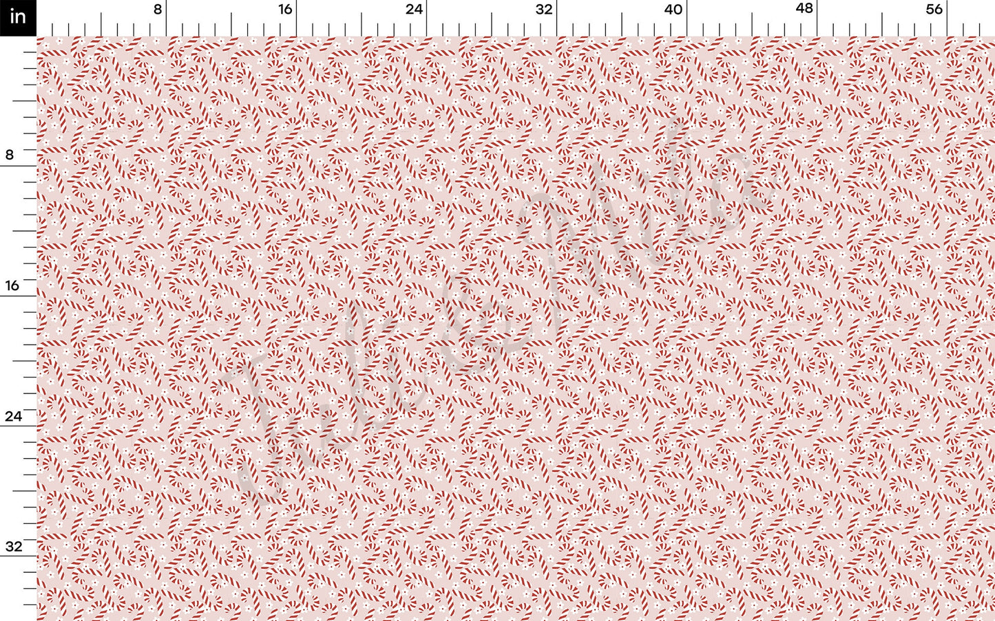 Christmas Candy Cane Bullet Fabric AA702