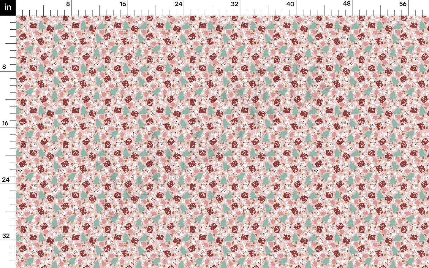 Pink Snowman Christmas Bullet Fabric AA720