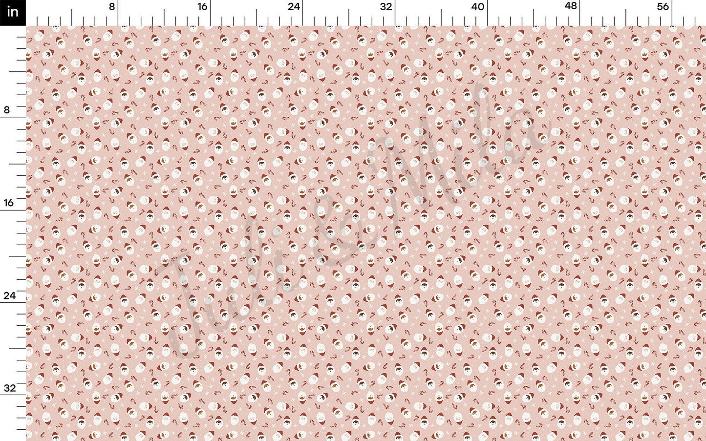 Pink Santa Christmas Bullet Fabric AA721