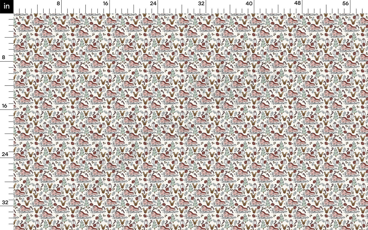 Christmas Sled Bullet Textured Fabric AA942