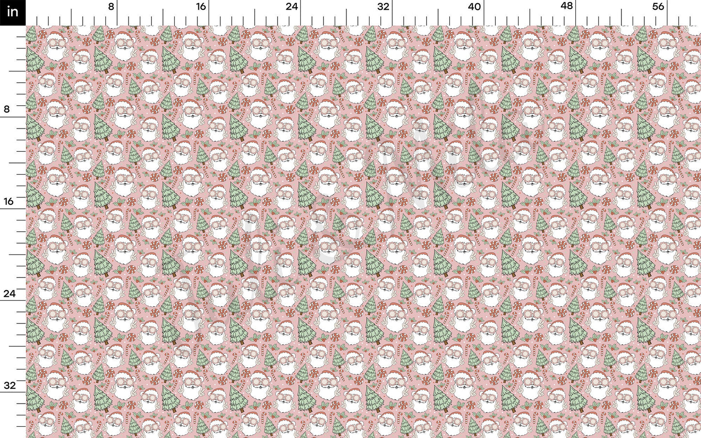 Christmas Santa Bullet Textured Fabric AA1001