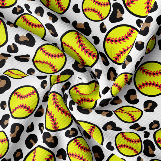 Softball Cheetah Bullet BulletTextured Fabric AA1006