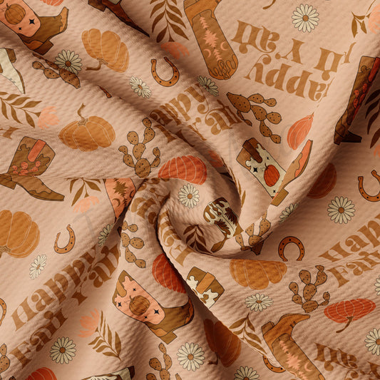 Happy Fall Ya'll Printed Liverpool Bullet AA893