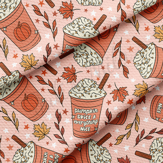 Pumpkin Spice Bullet Textured Fabric AA954