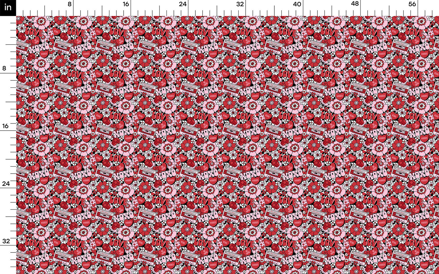 Valentines Day Bullet Textured Fabric AA1174