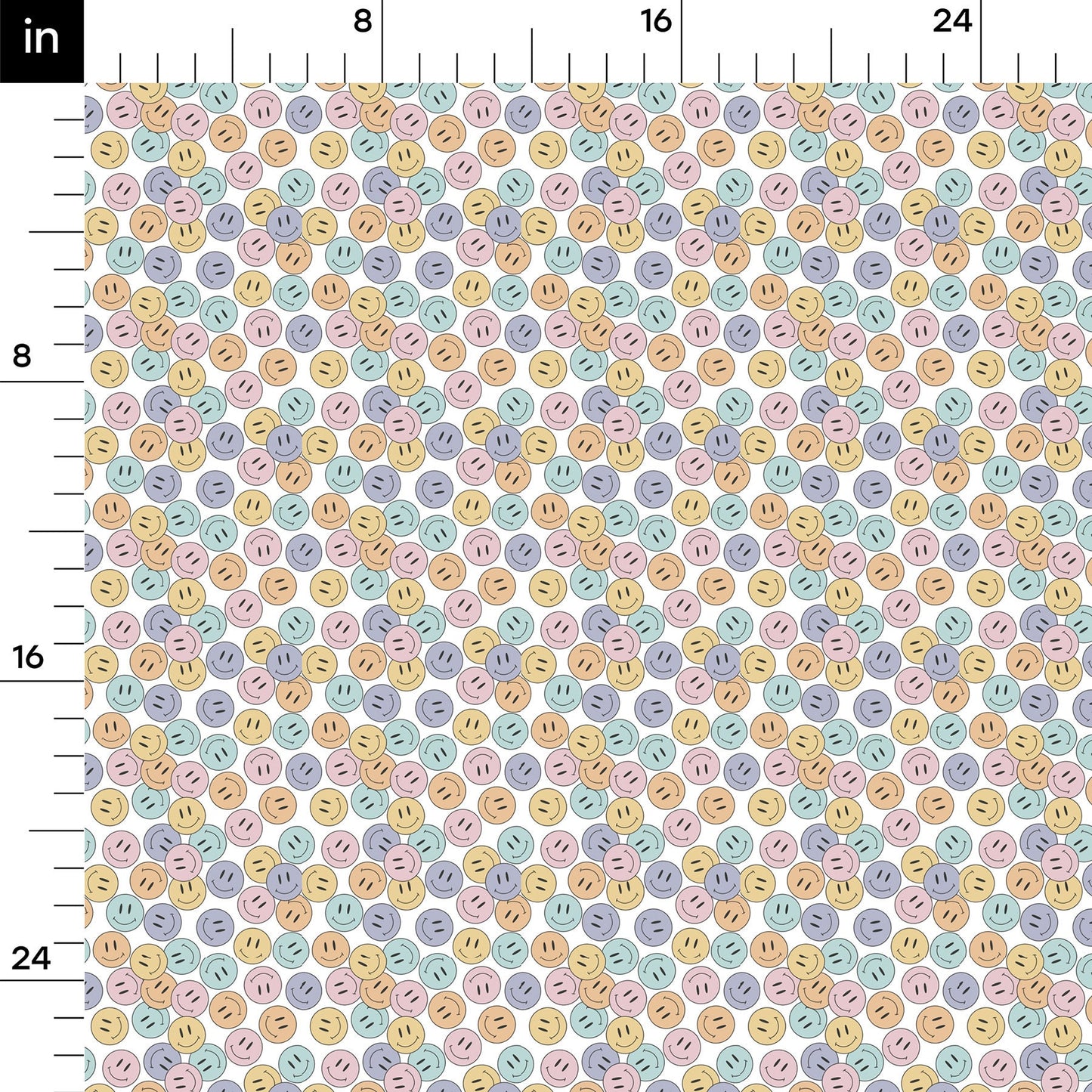 Rib Knit Fabric RBKpastelsmileys
