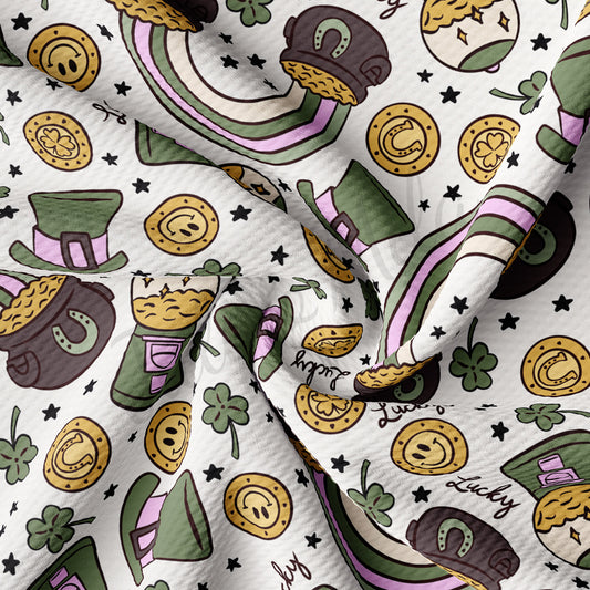 St. Patricks Day Bullet Textured Fabric AA1240