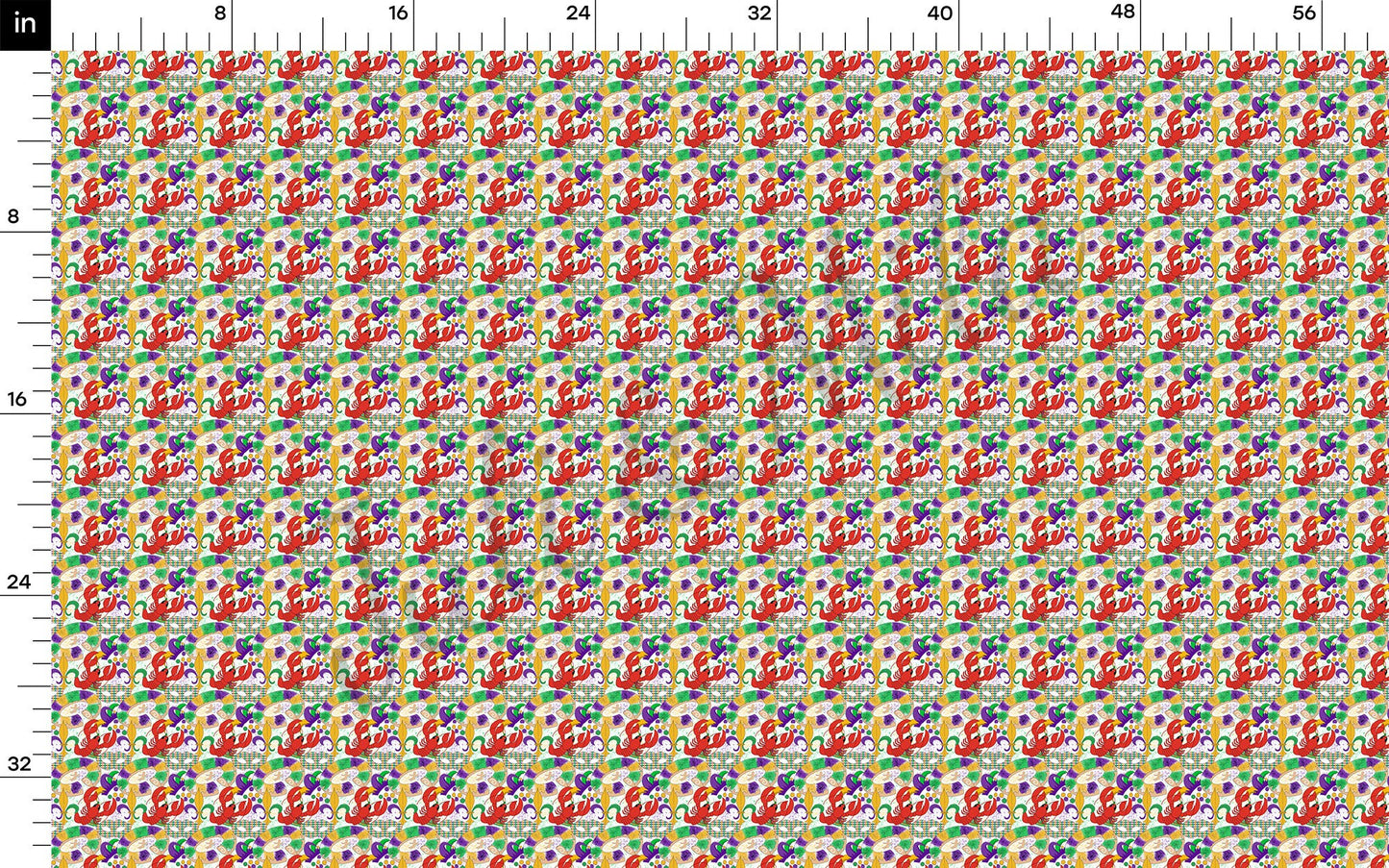 Mardi Gras Printed Bullet Textured Fabric AA1358