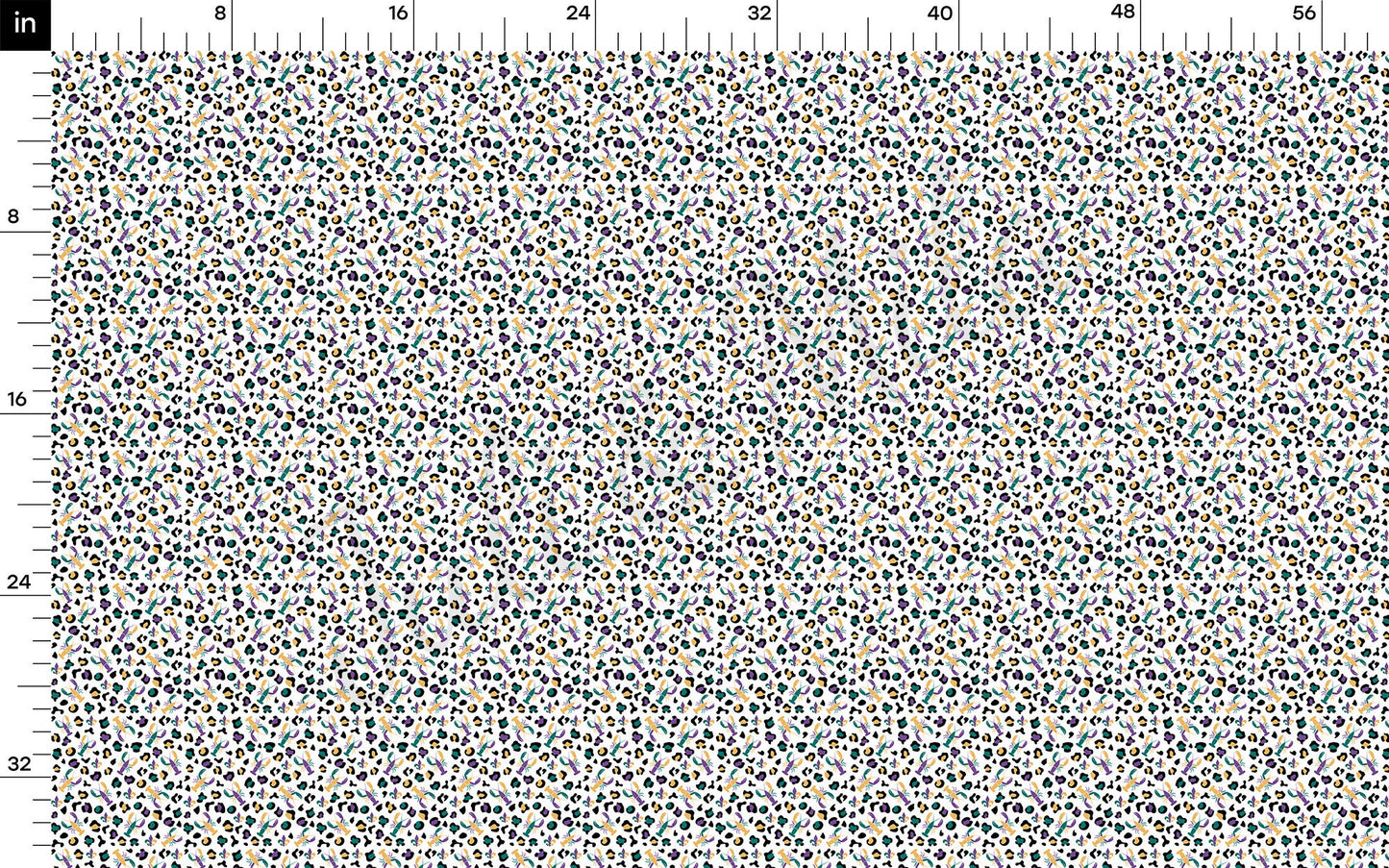 Mardi Gras Printed Bullet Textured Fabric AA1364