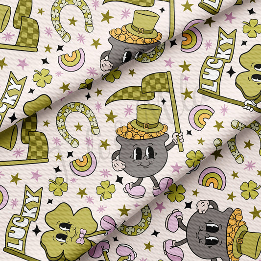 St. Patricks Day Bullet Textured Fabric AA1295