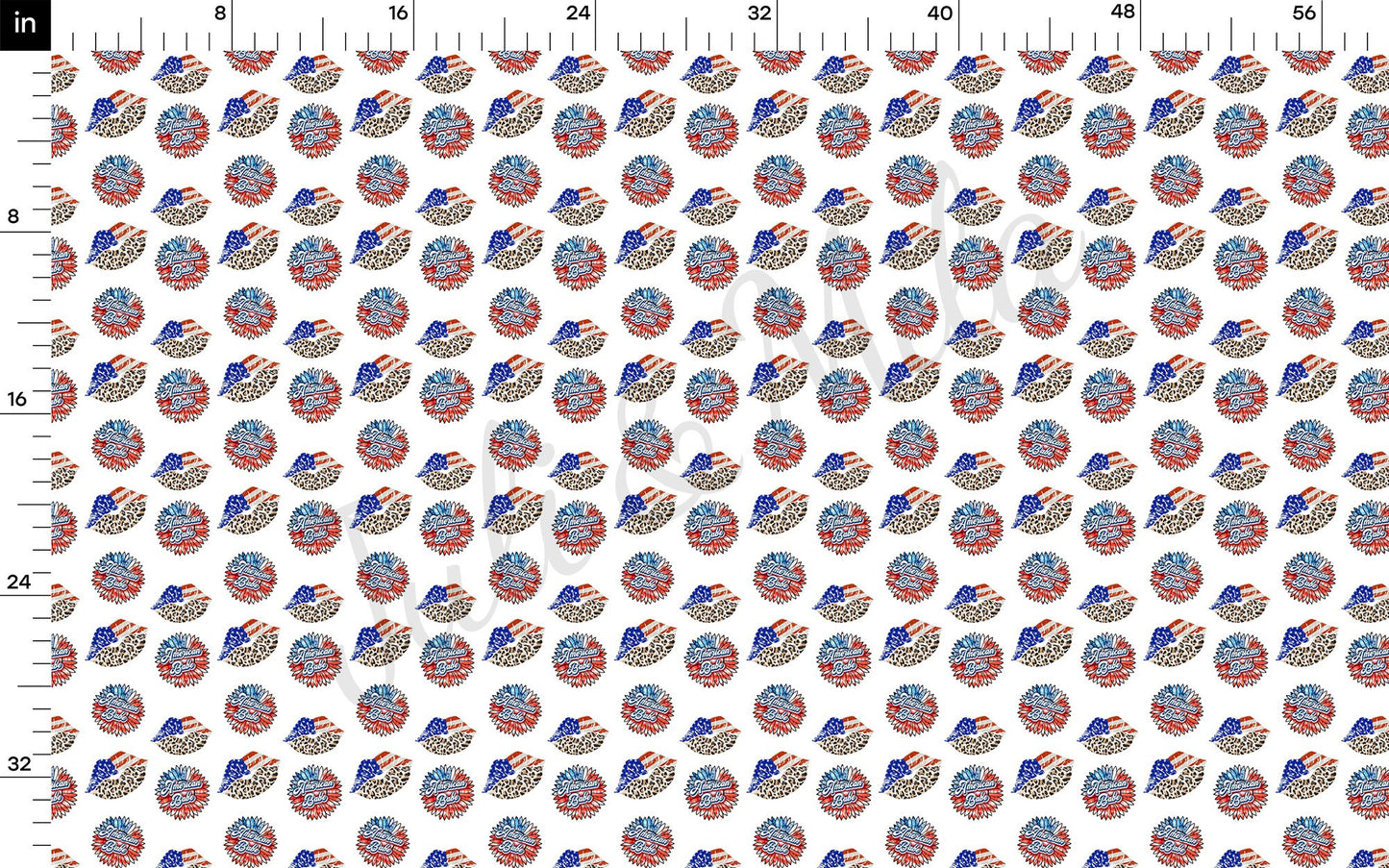 American Babe Patriotic 4th of July Fabric AA1370