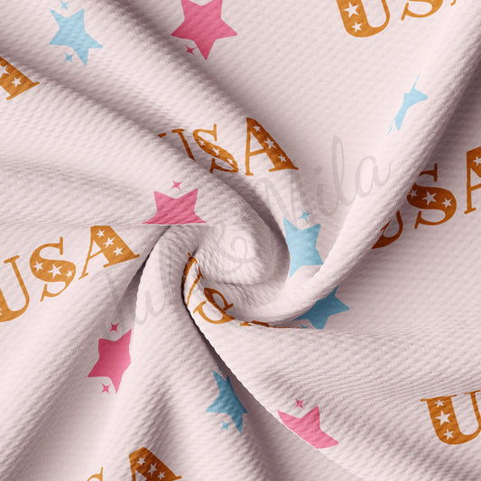 Patriotic 4th of July Bullet Textured Fabric AA1405