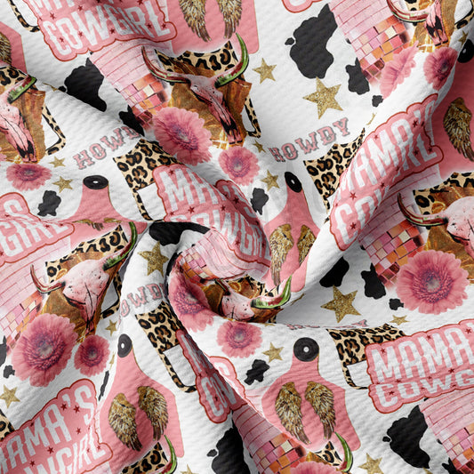 Mamas Cowgirl Bullet Textured Fabric AA1426