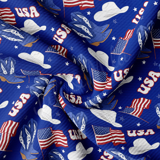 Patriotic Bullet Textured Fabric AA1477