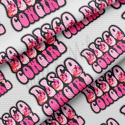 Disco Cow Girl Bullet Textured Fabric AA1429