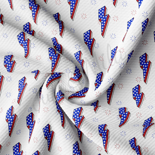 Patriotic 4th of July Bullet Textured Fabric AA1433