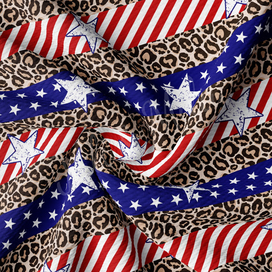 4th of July Printed Bullet Textured Fabric by the yard Patriotic AA1505