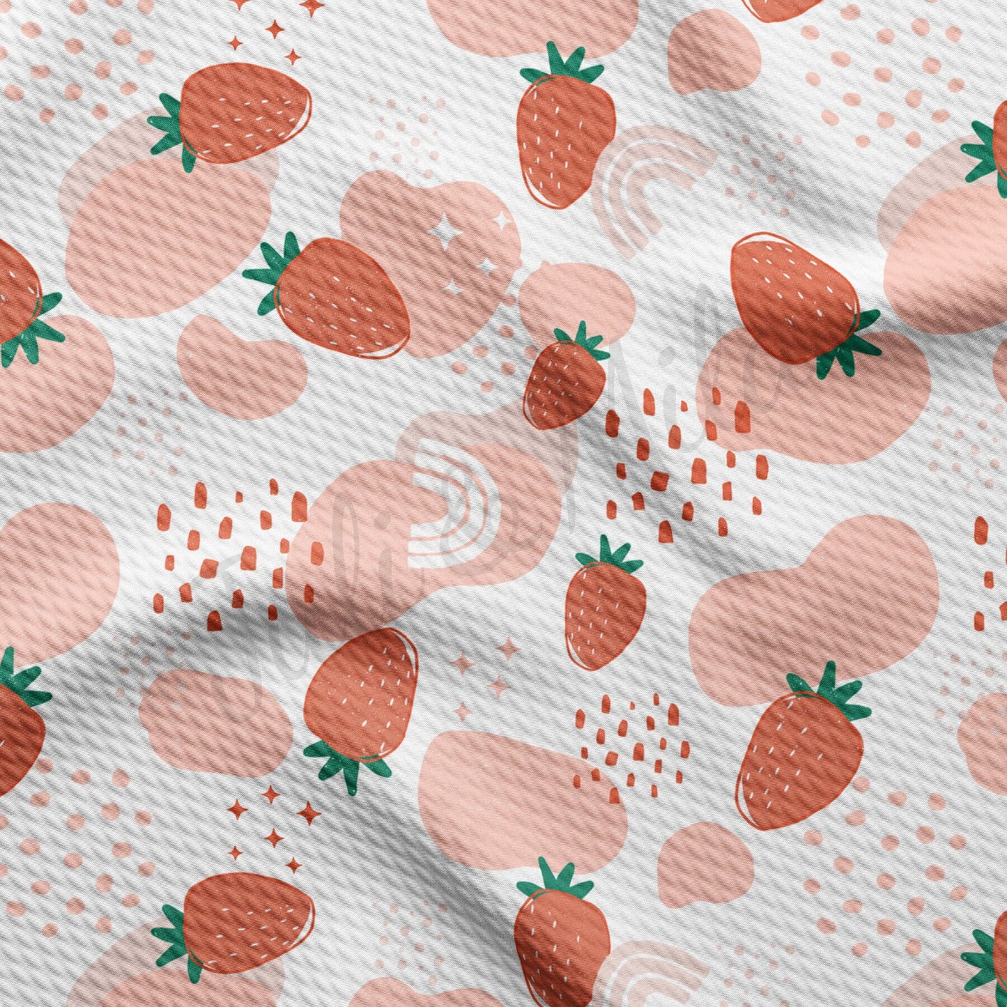 Strawberry Bullet Textured Fabric AA1534