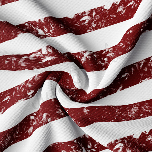 Horizontal Distressed Strips 4th of July Patriotic Bullet Textured Fabric AA1535
