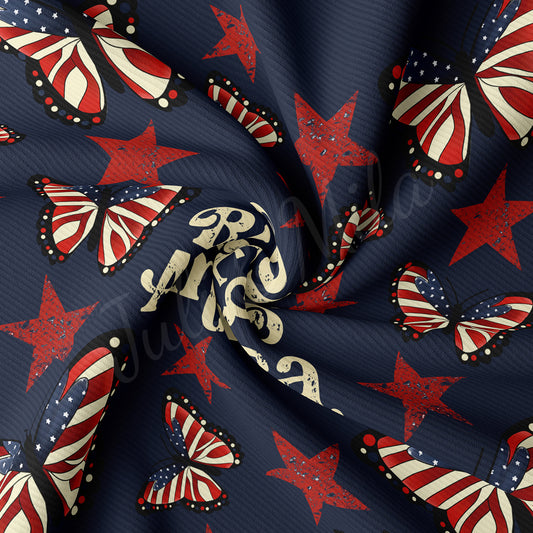 Rib Knit Fabric RBK1501 4th of July Patriotic