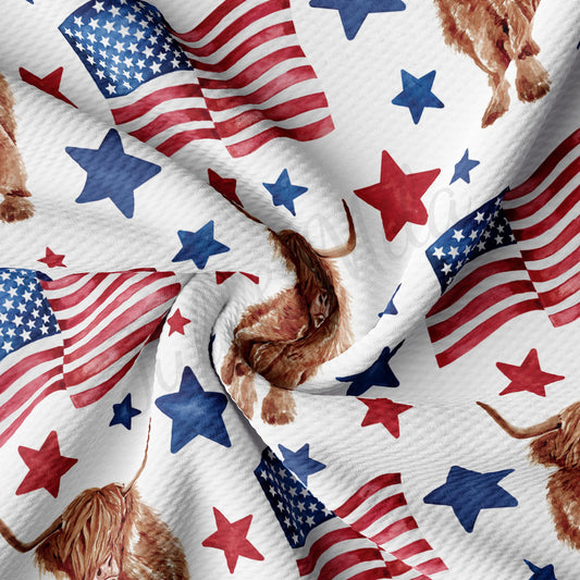 Patriotic 4th of July Bullet Textured Fabric AA1546
