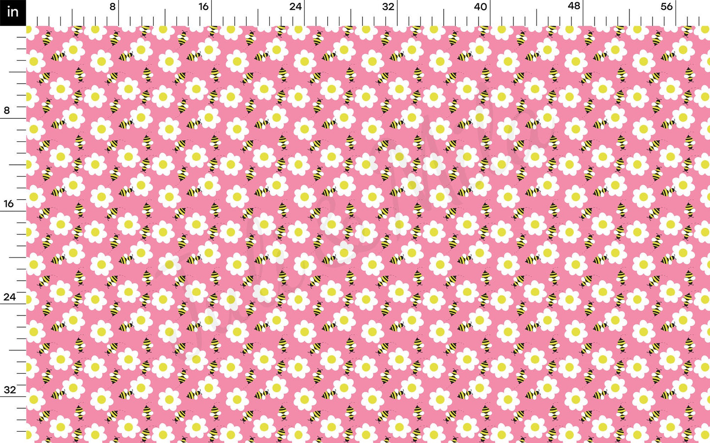 Bee Daisy Bullet Textured Fabric by the yard Fabric AA1561