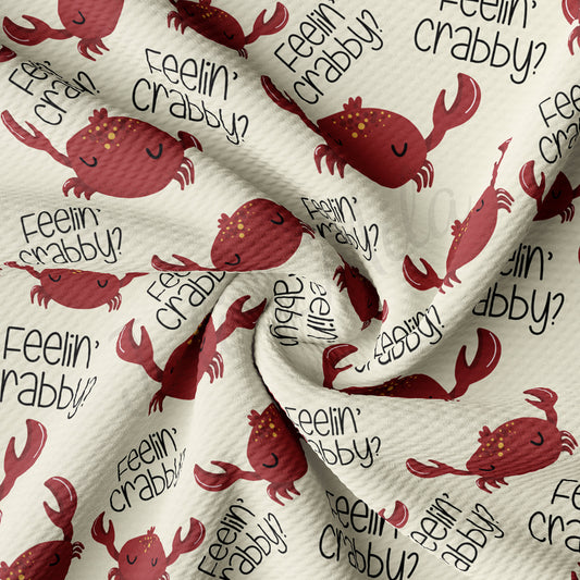 Feeling Crabby Bullet Textured Fabric AA1577