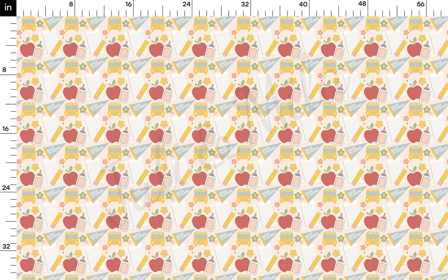 Back to School Rib Knit Fabric RBK1549