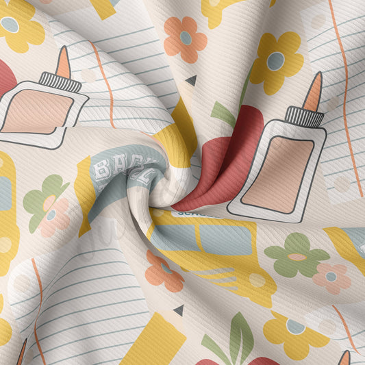 Back to School Rib Knit Fabric RBK1549