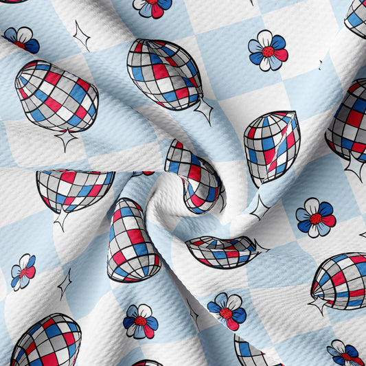 Patriotic 4th of July Bullet Textured Fabric AA1522