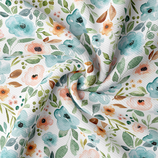 Rib Knit Fabric RBK1639 Floral