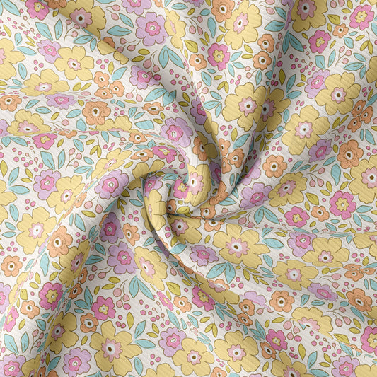 Rib Knit Fabric RBK1645 Floral