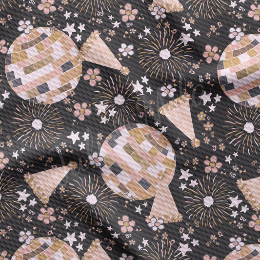 New Year Bullet Textured Fabric AA1674