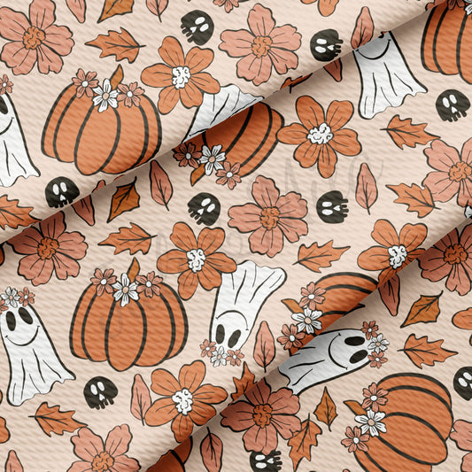 Fall Pumpkin Bullet Textured Fabric AA1686