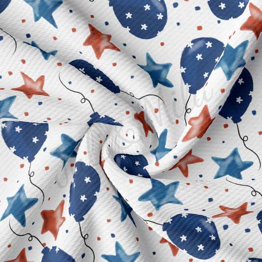 Patriotic 4th of July Bullet Textured Fabric AA1719