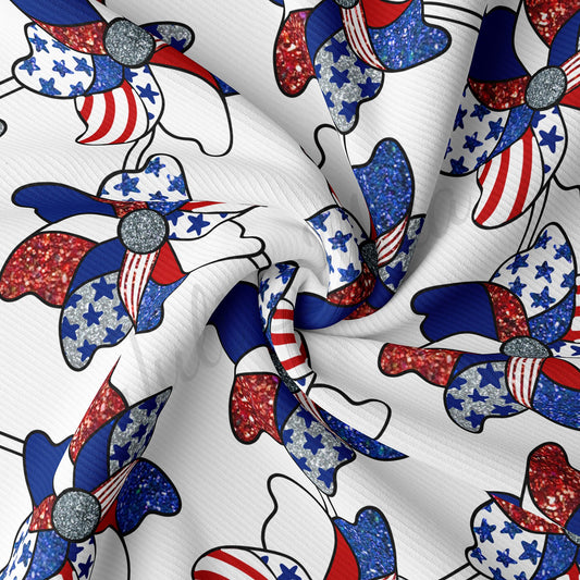 Rib Knit Fabric RBK1482 4th of July Patriotic