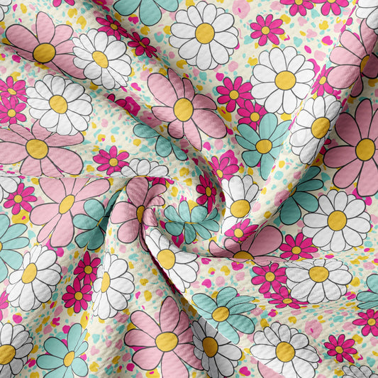 Floral Bullet Textured Fabric by the yard AA1569
