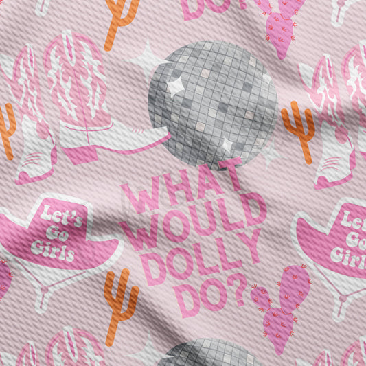 What Would Dolly Do Bullet Textured Fabric Boho Western AA1594