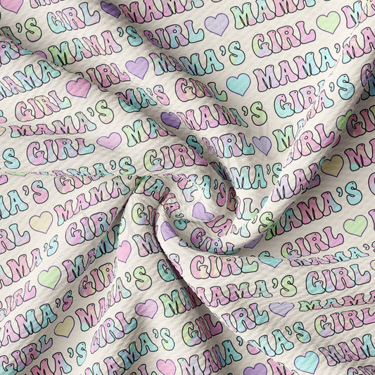 Mamas Girl Bullet Textured Fabric Mothers Day AA1598