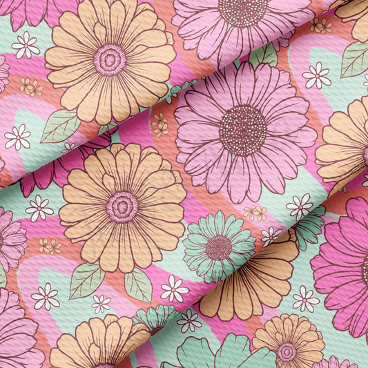 Floral Bullet Textured Fabric by the yard AA1607