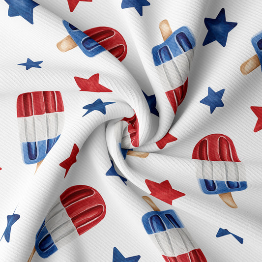 Rib Knit Fabric RBK1611 4th of July Patriotic