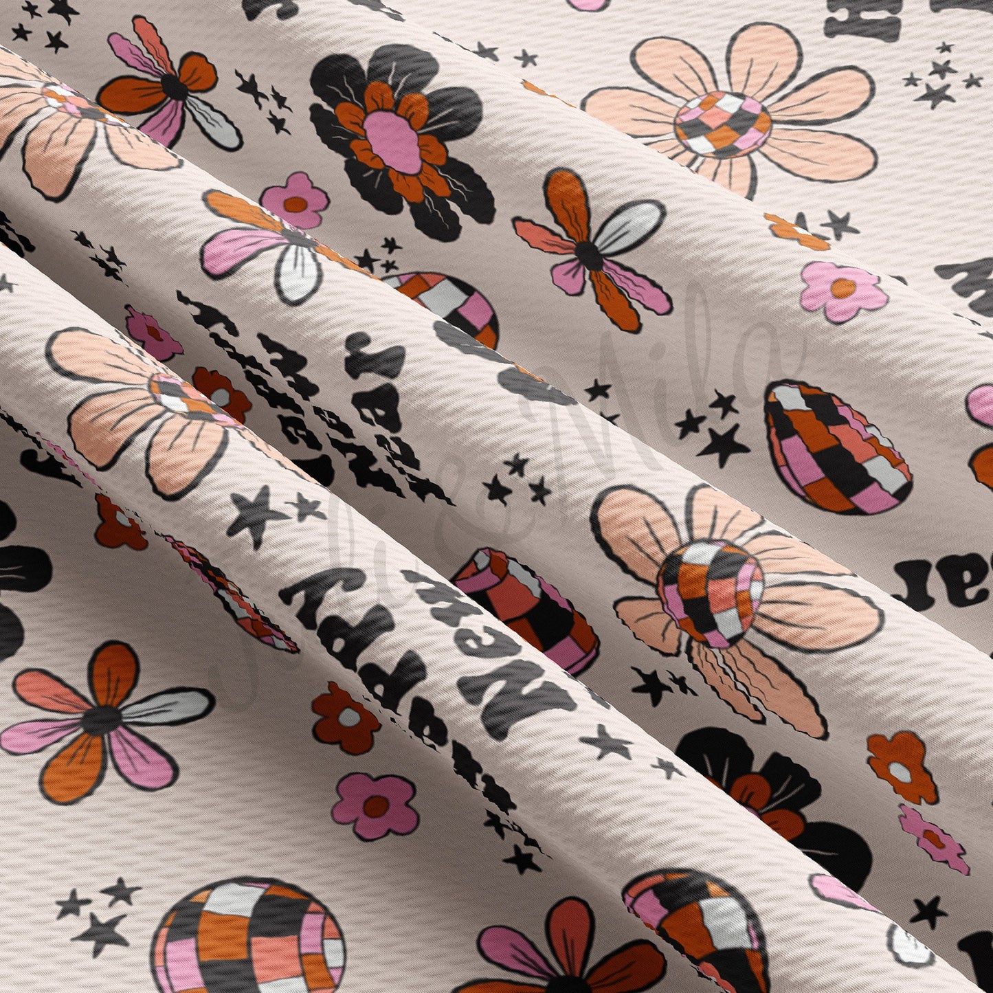 Happy New Year Bullet Textured Fabric AA1685