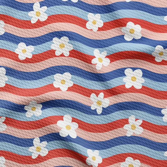 4th of July Patriotic Bullet Textured Fabric AA1852