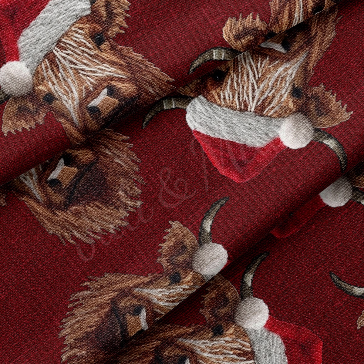 Christmas Rib Knit Fabric RBK1819