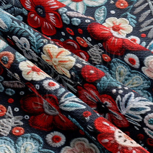 Embroidery Printed Liverpool Bullet Textured Fabric AA1791