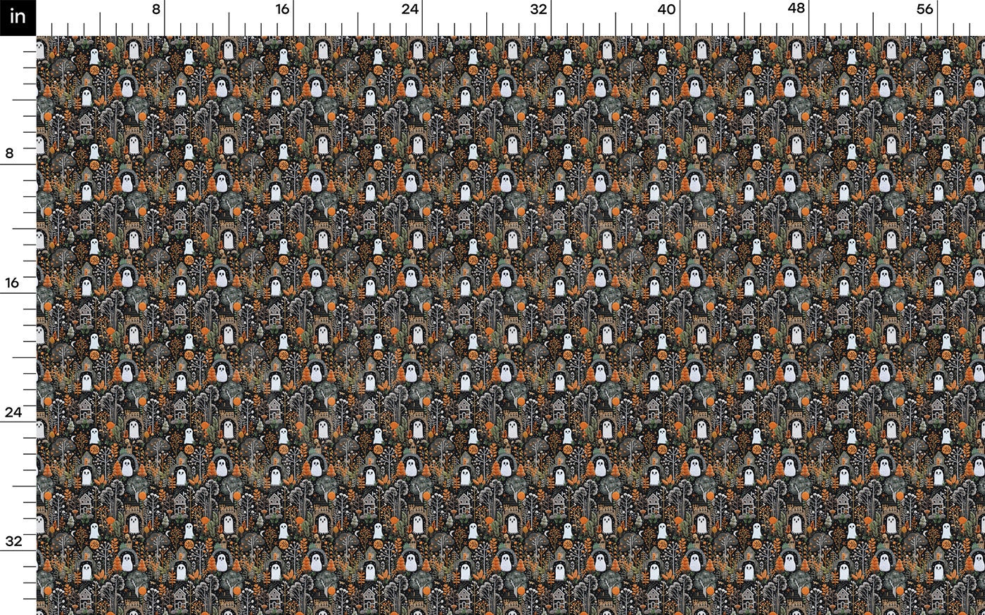 Autumn Fall Halloween Bullet Textured Fabric AA1813