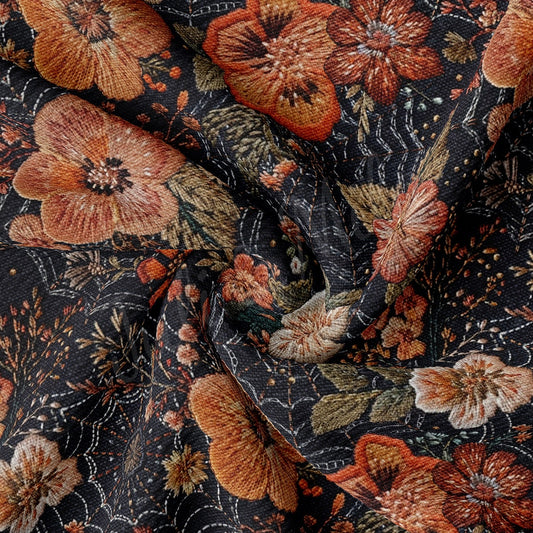 Autumn Fall Halloween Bullet Textured Fabric AA1817